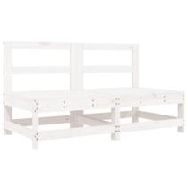 Sofás Patio Middle VidaXL em madeira maciça de pinho branco, conjunto de 2 Sofás Patio Middle VidaXL em madeira maciça de pinho branco, conjunto de 2