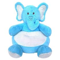Sofazinho de Pelúcia Para Bebê Elefantinho Azul Kitstar 1150