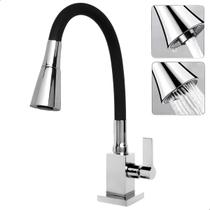 Sofisticação e Praticidade: Torneira Gourmet Casagrande Mundial, Corpo Quadrado, 2 Jatos e Tubo Flexível