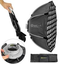 Soft box Octa Com Tela Grid 90cm Dobrável Greika para Flash Led Estudio Bowens
