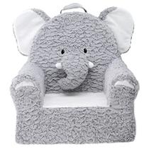 Soft Landing Sweet Seats, poltrona infantil premium e confortável com alça de transporte e bolsos laterais - elefante