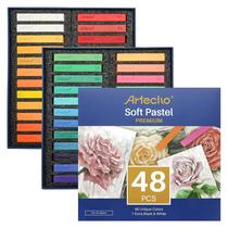 Soft Pastels Artecho, 48 unidades, 46 cores com 4 fluorescentes e presente Soft Pastels Artecho, 48 unidades, 46 cores com 4 fluorescentes e presente
