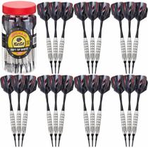 Soft Tip Darts Fat Cat 17 g (pacote com 21) com frasco de armazenamento