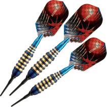 Soft Tip Darts Viper Atomic Bee Blue 16 g com 2 pontas BA, conjunto de 3 Soft Tip Darts Viper Atomic Bee Blue 16 g com 2 pontas BA, conjunto de 3