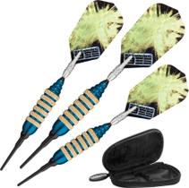 Soft Tip Darts Viper Spinning Bee 16 g com estojo Casemaster azul