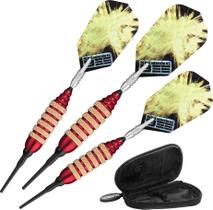 Soft Tip Darts Viper Spinning Bee com capa Casemaster de 16 g vermelha