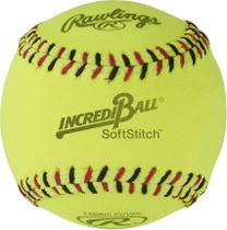 Softball Rawlings Incredi-Ball Yellow Softstitch, pacote com 12