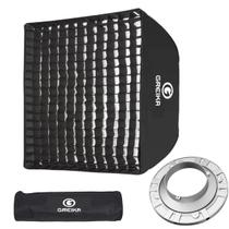 Softbox 40x40cm com Colmeia Grid encaixe Bowens Greika para Flash e Luz contínua Estúdio