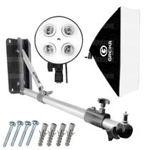 Softbox 50x70 Greika Quadruplo para Lampadas com Suporte de parede e Teto WF-806F