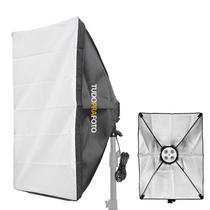 Softbox 50X70 Iluminador Tudoprafoto Com Soquete 4 Lâmpadas