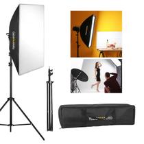 Softbox 50x70cm TUDOPRAFOTO Bivolt + Tripé 2m + Bolsa de Transporte