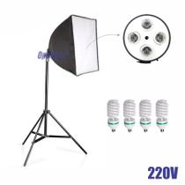 Softbox 60x60 Cm Com 4 Lâmpadas 180w 220v