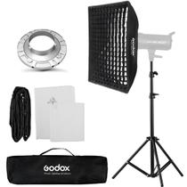 Softbox Bowens Com Grid Colmeia Godox 60x90cm Para Flash Tocha + Tripé 2,4 metros