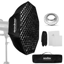 Softbox Bowens Com Grid Colmeia Godox 95cm Octagonal Para Flash Tocha - Optisom