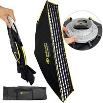 Softbox Com Grid 30x120cm Dobrável Greika Strip Estreito Encaixe Bowens