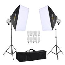 Softbox Completo Com 2 Tripés + 10 Lâmpadas - 110V