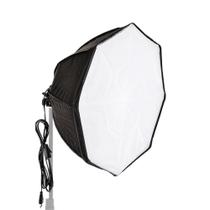 Softbox Difusor Octabox 70cm Rebatedor Prata Interno C/ Bocal de Lâmpada E27