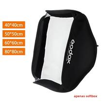 SoftBox Dobrável Para Flash Speedlite 40x40cm 50x50cm 60x60cm 80x80cm Suporte Tipo S Compatível Com