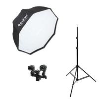 Softbox Godox 80Cm Octabox Sombrinha Kit Luz Contínua E