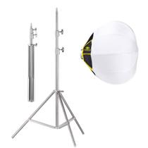 Softbox Lanterna 30cm Greika Bowens Para Tocha E Luz Contínua + Tripé Inox
