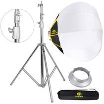 Softbox Lanterna 65cm Greika Bowens Para Tocha E Luz Contínua + Tripe Inox