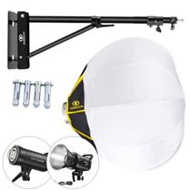 Softbox Lanterna Balão Chines Bowens Greika Para Led Flash + Suporte Teto Parede