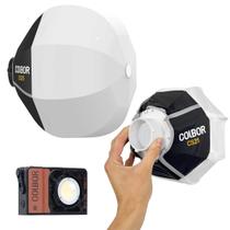 Softbox Mini Lanterna Colbor 25cm Encaixe Mini Bowens Para Led Wonder W60 W100