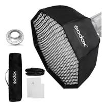 Softbox octabox bowens 120cm godox para flash tocha com grid