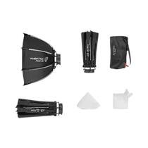 Softbox Octagonal 30cm/55cm com Grade de Favo de Mel para Flash LED - Bowens Mount