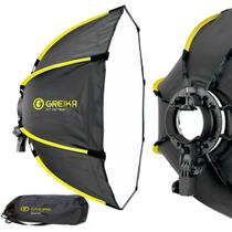 Softbox Para Flash Cabeça Redonda Greika Montagem Rápida 65cm