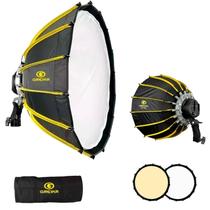 Softbox Parabolico Com Lampada Led Bicolor 100w Greika 50cm Montagem Rápida