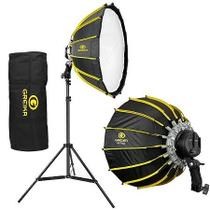 Softbox Parabólico Greika GSL-90 Flat Pack Bowens Dobrável de 90cm com Grid