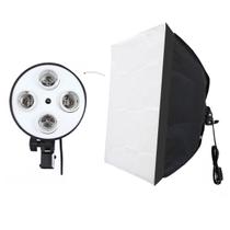 Softbox Quadrúplo 60x60cm Bocal E27 Greika Luz Continua