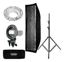 Softbox Strip 35x160 Cm Godox Com Suporte Para Flash Complet Softbox Strip 35x160 Cm Godox Com Suporte Para Flash Complet