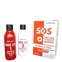 SoftHair SOS Pré e Pós Química Tratamento de Choque 25 mL