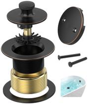 Sogmeter de drenagem de banheira em bronze polido a óleo com coletor de cabelo
