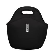 Sok It Lunch Tote Reutilizável Neoprene Zippered Caddy Bag Isolado para Homens e Mulheres (Preto, Grande Neoprene Lunch Tote)