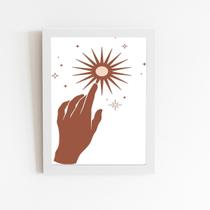 Sol Astros Arte Minimalista Quadro Moldura Branca 60X40Cm Sol Astros Arte Minimalista Quadro Moldura Branca 60X40Cm
