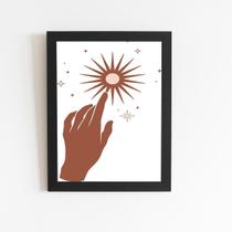 Sol Astros Arte Minimalista Quadro Moldura Preta 60X40Cm Sol Astros Arte Minimalista Quadro Moldura Preta 60X40Cm