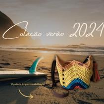 Sol e Mar - Bolsa feita com fio de malha em crochê. Sol e Mar - Bolsa feita com fio de malha em crochê.