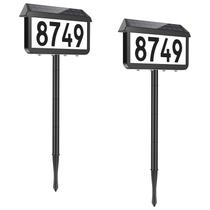 Solar Address Signs Brightever, 3 cores, LED à prova d'água, pacote com 2