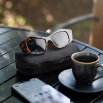 Solar carolonline geometrico acetato tartaruga Solar carolonline geometrico acetato tartaruga