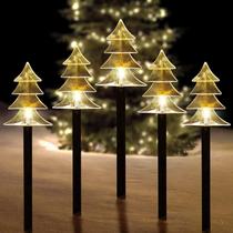Solar Christmas Pathway Lights ILLUMINEW, conjunto de 5 impermeáveis