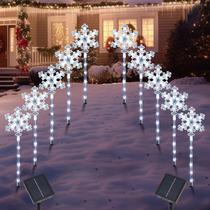 Solar Christmas Snowflake Pathway Lights, pacote com 10 unidades BRIGHTDECK