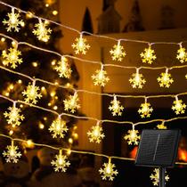 Solar Christmas Snowflake String Lights Brightown 72 pés Solar Christmas Snowflake String Lights Brightown 72 pés