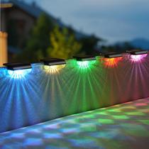 Solar Deck Lights Herzila, pacote com 8 unidades, RGB, impermeáveis ao ar livre Solar Deck Lights Herzila, pacote com 8 unidades, RGB, impermeáveis ao ar livre