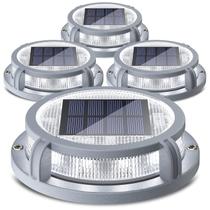 Solar Deck Lights SideInlar 16 LEDs, 2 modos, impermeáveis, pacote com 4 Solar Deck Lights SideInlar 16 LEDs, 2 modos, impermeáveis, pacote com 4