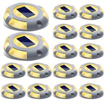 Solar Deck Lights SideInlar, pacote com 16 LED, branco quente, impermeável Solar Deck Lights SideInlar, pacote com 16 LED, branco quente, impermeável