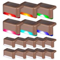 Solar Deck Lights SOLPEX Color Changing, pacote com 16 unidades, à prova d'água