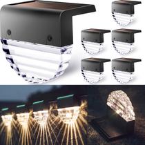 Solar Deck Lights TIJNN Waterproof LED Outdoor, pacote com 6 Solar Deck Lights TIJNN Waterproof LED Outdoor, pacote com 6